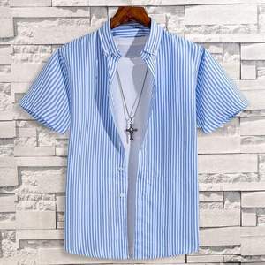 OEM ODM Chemise d'affaires décontractée à manches courtes en flanelle pour hommes Fournisseur de coton polyester écologique anti-boulochage BD - Product Image 6