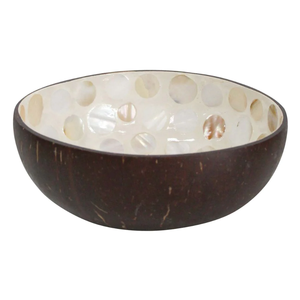 Cuenco de cáscara de coco ecológico de alta calidad con incrustaciones pulidas Vintage multiusos MP DECOR gran oferta cuencos - Product Image 1