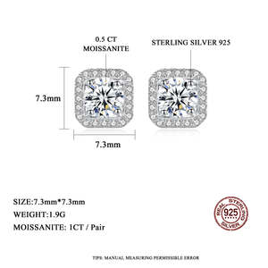 Conjunto de Collar y Pendientes de Moissanita de 1ct con Certificación GRA, Corte Redondo Plateado, para Compromiso, Estilo Starlit Glamour - Product Image 4