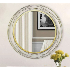 Best Quality Modern <b>Gold</b> Geometric Metal <b>Frame</b> Wall <b>Mirror</b> For Home Decor Living Room Bedroom Wholesale Decorative Accent <b>Mirror</b> - Product Image 4