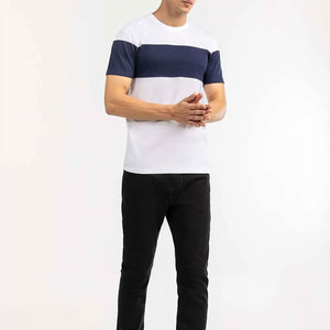 Hombres puro algodón hombres camisetas Slim Fit manga corta último estilo hombres camisetas para venta en línea - Product Image 5