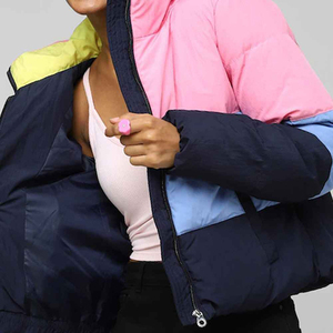 Chaqueta acolchada deportiva de tendencia superior, abrigo informal a la moda con cremallera, ropa de calle, chaqueta con soporte de punto de algodón para invierno con logotipo personalizado - Product Image 3