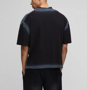 Moda 100% algodón tejido ácido lavado hombres verano Casual desgaste manga corta Regular Fit transpirable ecológico - Product Image 6