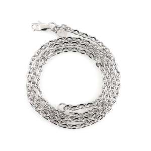 Cadena de Plata con Baño de Oro de 4mm, Cadena de Aleación de Zinc con Eslabones Tipo Cuerda, Serpiente, Figaro, con Incrustaciones de Diamantes, Moderna, para Regalo - Product Image 5