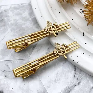 Pince à cravate en métal avec logo gravé en gros, Marktex - Product Image 1