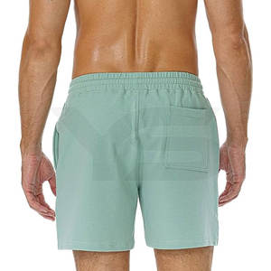 กางเกงวิ่งขาสั้นสำหรับผู้ชายกางเกงขาสั้นผ้ายืดเอวยางยืดธรรมดาสไตล์ลำลองผลิตตามสั่ง - Product Image 3