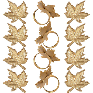 Premium Quality Metal/Wood Eco-Friendly Napkin Rings Set 4 <b>Tissue</b> Holder <b>Wedding</b> Hotel Restaurant Dining Table Setting - Product Image 3