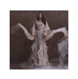 Nouvelle robe chemise brodée en soie et rayonne pour femmes manches longues pakistanaise Shalwar Kameez pour les fêtes et les mariages Style indien - Product Image 1