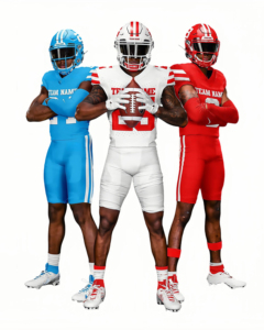 ชุดเจอร์ซีย์ฟุตบอลเยาวชนอเมริกันชุดเครื่องแบบฟุตบอลเยาวชนผ้าโพลีเอสเตอร์100% เสื้อมีซับลิเมชันเปล่ามีโลโก้ด้านหน้าแขนสั้น - Product Image 4