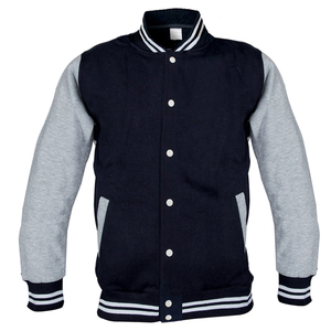 2025 personnalisé hommes à manches longues université veste lettre motif brodé Streetwear col montant bouffée impression hiver plaine teint - Product Image 2