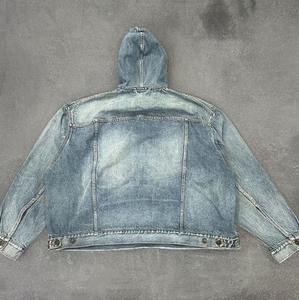 Chaqueta Vaquera de Mezclilla Personalizada de Alta Calidad para Hombre, Chaquetas Casuales de Algodón con Cierre, Chaquetas Vaqueras de Mezclilla de Talla Grande para Hombre - Product Image 4