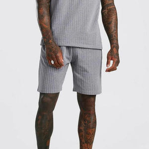 Men's Casual Summer Two-Piece Sets XL Wholesale Crew Neck <b>Short</b> Sleeve Tops Solid Color <b>Shorts</b> 100% Cotton Breathable - Product Image 5