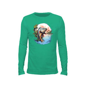 Camiseta de Pesca de Manga Larga de Poliéster/Algodón Sublimada Personalizada, de Secado Rápido, Transpirable, Resistente al Viento, con Protección Solar UPF 50+, Talla Grande - Product Image 6