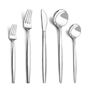 Juego de cubiertos de acero inoxidable para el hogar, restaurante, hotel o apartamento, incluye cuchillo, cuchara y cuchara, utensilios - Product Image 1