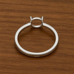 Base de Anillo Redonda de Plata de Ley 925 para Engastar Piedras Preciosas de 7 mm, Base para Fabricación de Joyería DIY, Anillo de Bisel Redondo, Soporte para Anillo Hecho a Mano, Regalo para Mujer - Product Image 4