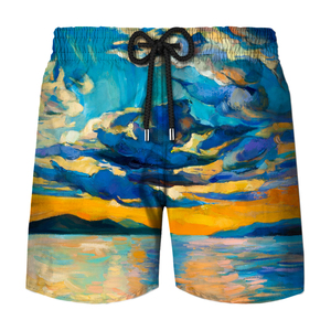 Pantalones cortos de playa para hombre, bañadores cortos que cambian de Color de agua, traje de baño de verano, pantalones cortos de secado rápido - Product Image 2