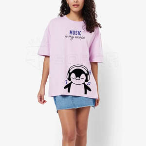 Camiseta de gran tamaño para mujer superventas, manga corta a la moda con nuevo diseño para Uso en adultos - Product Image 3