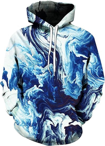 เสื้อมีฮู้ดสำหรับผู้ชายเสื้อสเวตเชิ้ตแบบมีเชือกรูดแขนยาวพิมพ์ลายตัวอักษรกราฟิกเสื้อสวมหัวมีกระเป๋า - Product Image 2