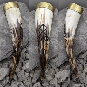 Vente chaude Saxon Viking Corne à boire Personnalisation de la conception de la corne et fabriquée avec une corne à boire de haute qualité - Product Image 3