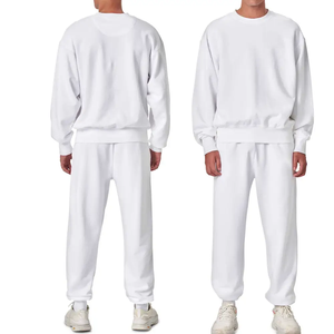 Nueva moda de alta calidad al por mayor de los hombres unisex jogging chándales logotipo personalizado casual fit joggers trajes conjunto - Product Image 6