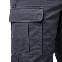 Celana Kerja Pria Cargo Heavy Duty, Celana Utilitas Multi Kantong, Bahan Ripstop Katun Poliester, OEM Grosir