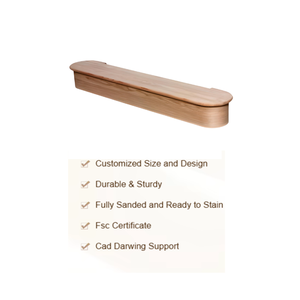 Pièces d'escalier modernes et minimalistes 8015 marches de départ en bois de caoutchouc conçues pour l'escalier sur mesure d'EFS Thanh Nghia - Product Image 4