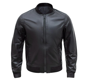 Chaqueta de invierno para hombre de American Flight, chaqueta Bomber de cuero con función cortavientos, diseño ODM, cierre de cremallera, forro de alta calidad - Product Image 2