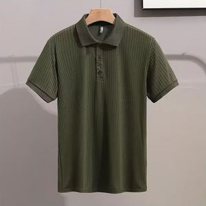 Polo homme en fibre de polyester glacée 180 g/m², personnalisé OEM, tendance, manches courtes, col chemise, décontracté, été - Product Image 5