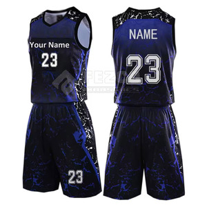 Dernier design, uniforme de basket-ball sur mesure, respirant, grande taille, haute qualité, 100% polyester, service OEM - Product Image 1
