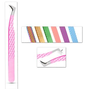 Pince à épiler d'extension de cils en acier inoxydable pur couleur avec logo personnalisé - Product Image 2