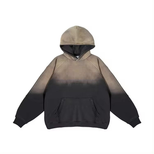 Vente en gros de sweat à capuche délavé épais 100% coton pour hommes sweats à capuche surdimensionnés délavés - Product Image 2