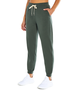 Pantalones de correr de cintura alta para mujer personalizados al por mayor tallas algodón Pantalones deportivos para correr pantalones largos transpirables con logotipo personalizado para mujer - Product Image 1