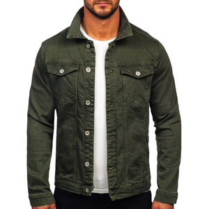 Veste OEM en jean lourd pour hommes grande taille style hip hop vieilli longue durée vêtements de rue d'hiver de haute qualité - Product Image 1