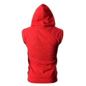 Sudaderas con capucha con logotipo personalizado Oem 2024, camiseta sin mangas deportiva con capucha, entrenamiento de gimnasio, sudaderas con capucha sin mangas sostenibles para hombres - Product Image 2