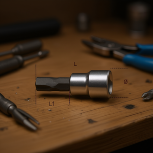 Chrome-Plated 3/8\" Female Square Drive <b>Screwdriver</b> Sockets with Burnished Inserts for <b>Pentalobe</b> Screws - Product Image 3