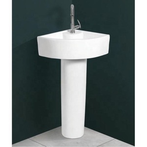 Juego de pedestal de lavabo de cerámica de diseño moderno a un precio económico para saneamiento de baños africanos, incluidos hospitales de drenaje - Product Image 6