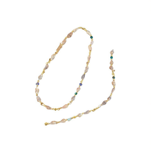 Trendy Gold Plated <b>Beaded</b> <b>Necklace</b> with Colorful Shell Accents for Fashion Resale - Product Image 2