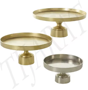 Elegante Mesa hecha a mano, soporte de Base de madera personalizado, soporte para pasteles, taza para magdalenas, herramienta para pasteles, parte superior redondeada decorativa galvanizada - Product Image 2