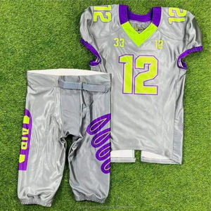 Uniforme de Fútbol Americano Personalizado para Equipos Adultos, Conjunto de Camiseta de Práctica Transpirable 100% Poliéster con Bordado 3D, Venta al Por Mayor - Product Image 5