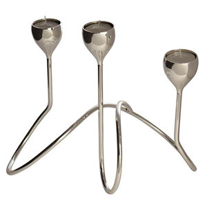 Bougeoir en métal doré vintage, grand centre de table de mariage, candélabre de luxe sur pied pour la décoration de la maison, événements et fêtes - Product Image 3