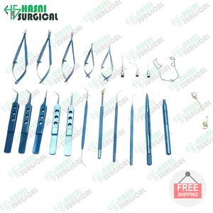Instrumento oftálmico de cataratas de acero inoxidable, juego de cataratas oftálmicas con caja de esterilización CE ISO aprobado por Hasni Surgical - Product Image 5
