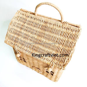 Cesta de almacenamiento de ratán de piña hecha a mano segura para bebés, juguetes sensoriales Montessori, los mejores juguetes de cocina y comida de Vietnam para bebés - Product Image 5