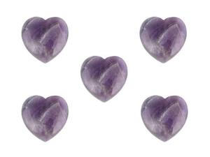 Mini cristales de corazón hinchados de amatista de calidad superior para joyería hecha a mano y decoración del hogar Suministro mundial disponible - Product Image 5