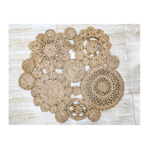 พรมปอกระเจาคุณภาพสูงพรมถักเป็นมิตรต่อสิ่งแวดล้อมทนทานสำหรับห้องนั่งเล่นห้องนอนและการตกแต่งภายในบ้าน - Product Image 4