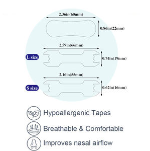 CE-geprüfte wasserdichte PET-Vlies-Nasen streifen OEM Anti-Schnarch-Linderung Schlaf-Stütz band für verstopfte Nase Schnarchen stoppen - Product Image 2
