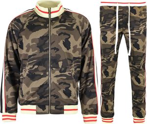 Traje deportivo informal de 2 piezas para hombre, sudadera con capucha y cremallera de algodón 100% y pantalones de chándal de talla grande, para correr y trotar - Product Image 6