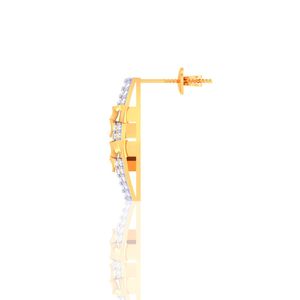 ต่างหูเพชร ishi ประดับเพชรคุณภาพสูงชุบทอง18K 0.40 CT แลป - Product Image 3