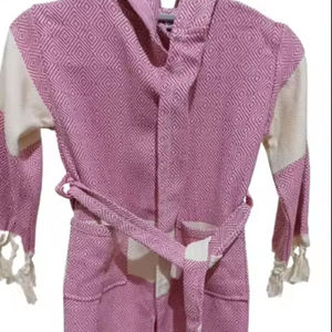 Cotton Turkish Children's Diamond Bathrobe Loincloth Hat Dressing Gown <b>Beach</b> Bath Pool Home Color Size Option Quick Drying - Product Image 1