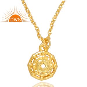 Diseño elegante 925 Plata 18K chapado en oro colgante collar Demi joyería fina para mujer regalo para ella - Product Image 3