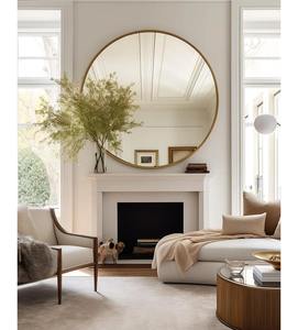 Modern Gold Square Art Deco Wall <b>Mirror</b> Metal Frame Wedding Bathroom <b>Vanity</b> <b>Mirror</b> for Entryway Bedroom - Product Image 6